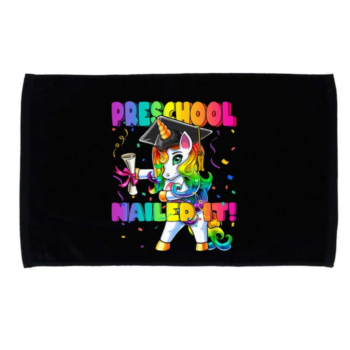 Flossing Unicorn Preschool Graduation Cap Diploma Gift Microfiber Hand Towel