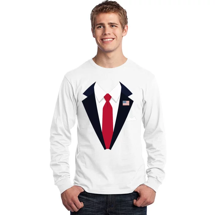 Funny Usa President Trump Suit Easy Halloween Costume Long Sleeve Tall Long Sleeve T-Shirt