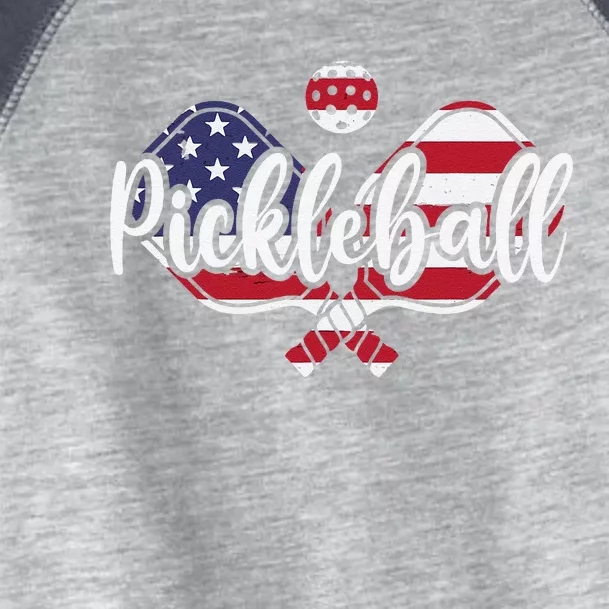 Funny Usa Pickleball Pickleball Player Paddleball Lover Toddler Fine Jersey T-Shirt