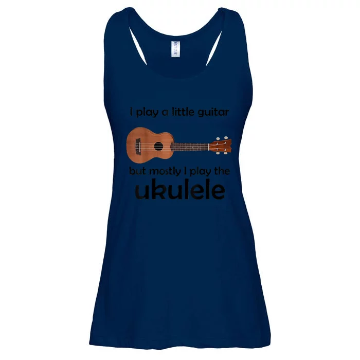 Funny Ukulele Pun Little Guitar Ladies Essential Flowy Tank