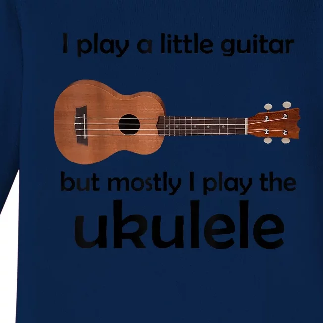 Funny Ukulele Pun Little Guitar Baby Long Sleeve Bodysuit