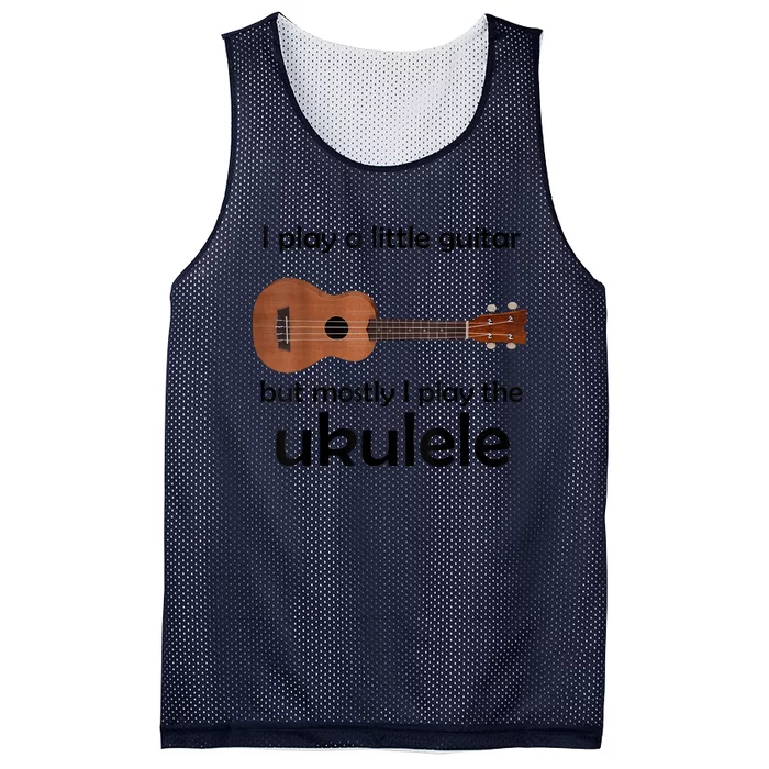 Funny Ukulele Pun Little Guitar Mesh Reversible Basketball Jersey Tank