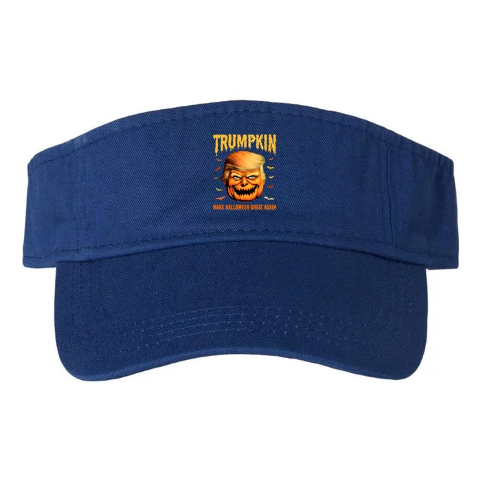 Funny Usa Pumpkin Trumpkin Make Halloween Great Again Gift Valucap Bio-Washed Visor