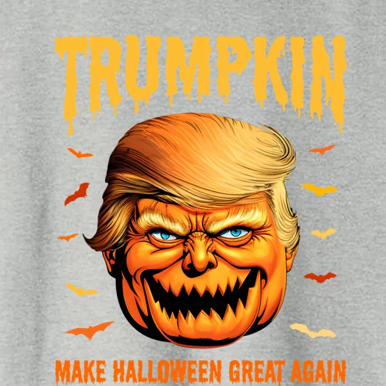 Funny Usa Pumpkin Trumpkin Make Halloween Great Again Gift Women's Crop Top Tee