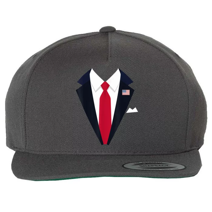 Funny Usa President Trump Suit Easy Halloween Costume Wool Snapback Cap