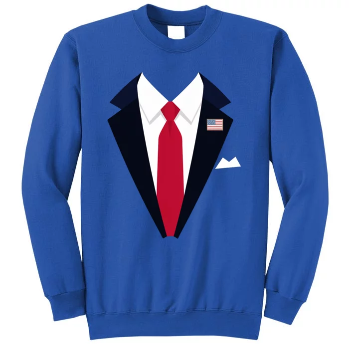 Funny Usa President Trump Suit Easy Halloween Costume Tall Sweatshirt