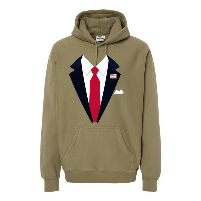 Funny Usa President Trump Suit Easy Halloween Costume Premium Hoodie