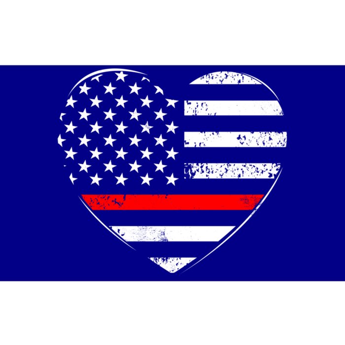 Firefighter Usa Patriotic American Flag Funny Heart Fire Gift Bumper Sticker