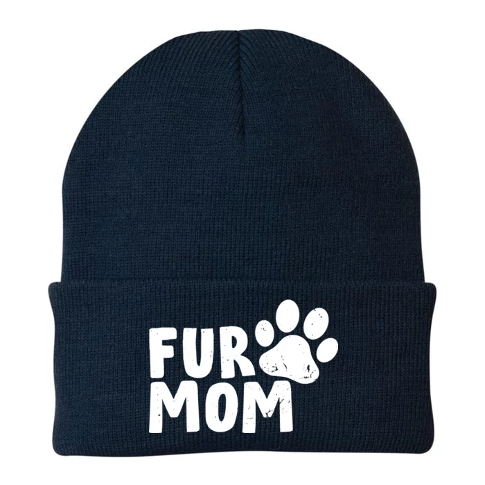 Fur Mom Knit Cap Winter Beanie