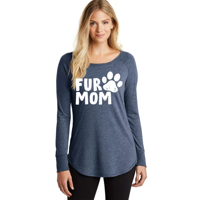 Fur Mom Women's Perfect Tri Tunic Long Sleeve Shirt