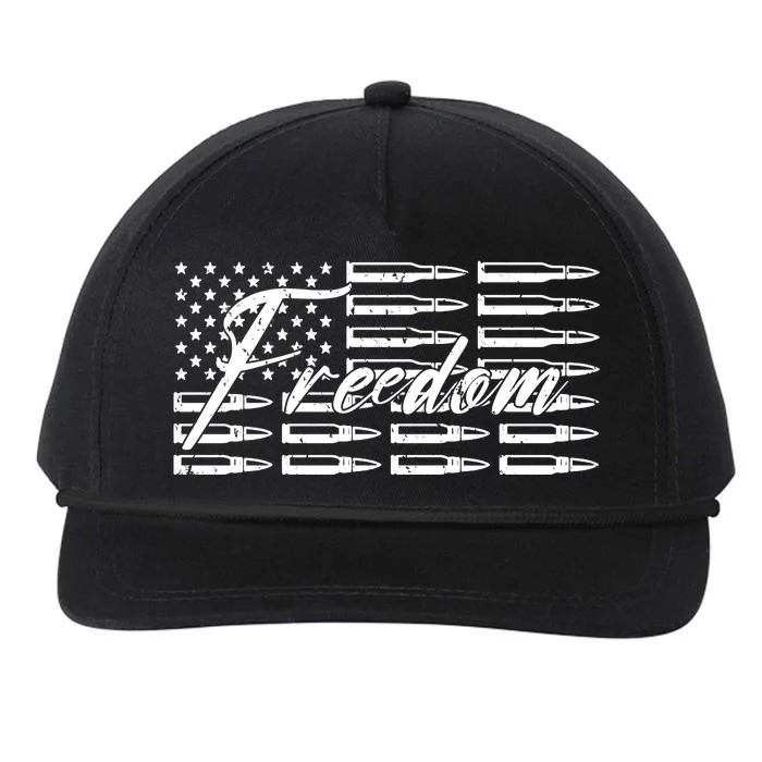 Freedom United States Gun Bullets Snapback Five-Panel Rope Hat