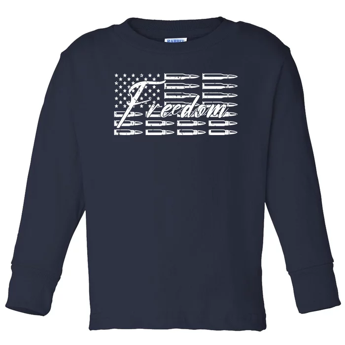 Freedom United States Gun Bullets Toddler Long Sleeve Shirt