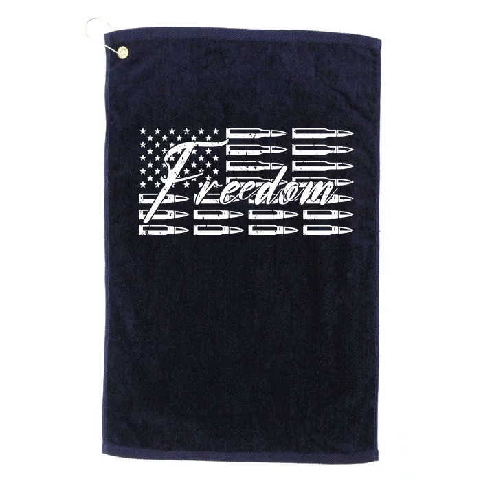 Freedom United States Gun Bullets Platinum Collection Golf Towel