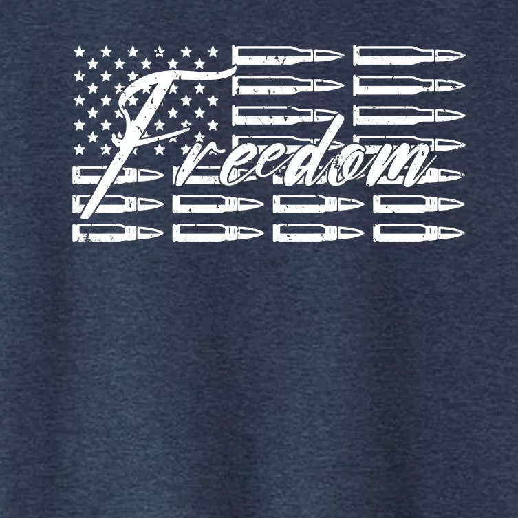 Freedom United States Gun Bullets Women's Crop Top Tee