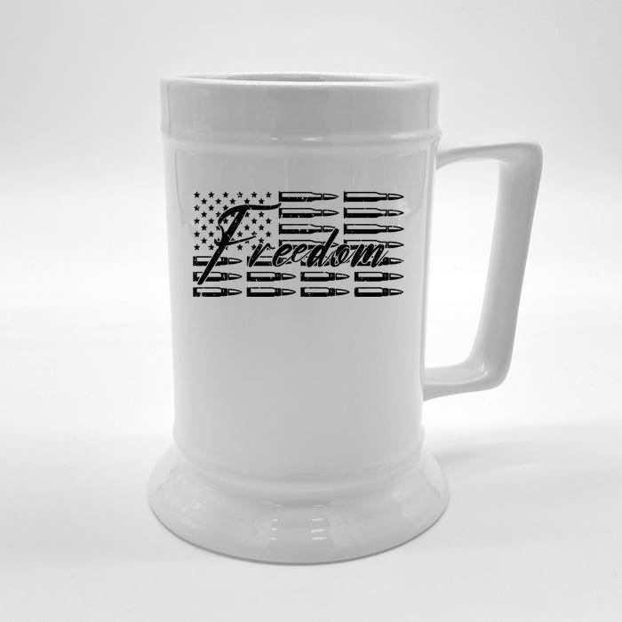 Freedom United States Gun Bullets Front & Back Beer Stein