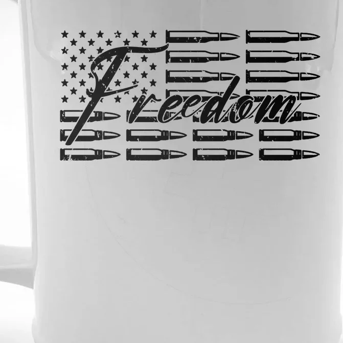 Freedom United States Gun Bullets Front & Back Beer Stein