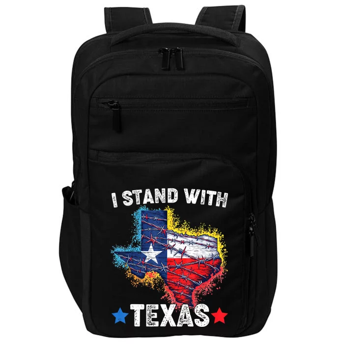 Flag Usa State Of Texas I Stand With Texas Impact Tech Backpack