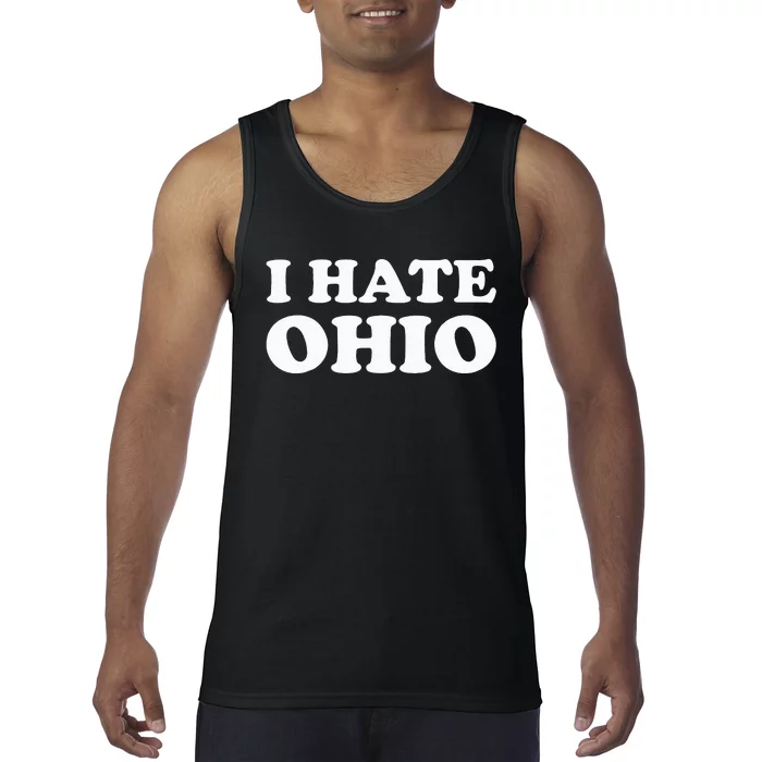 Funny US State Souvenir I Hate Ohio Tank Top