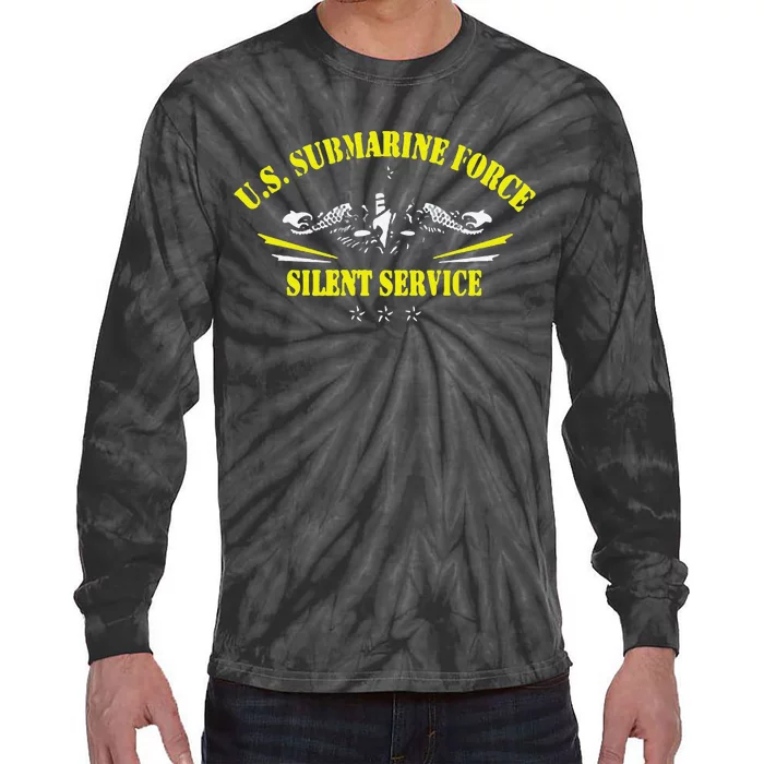 Funny U.S Submarine Force Silent Service Veteran Submariner Gifts Tie-Dye Long Sleeve Shirt