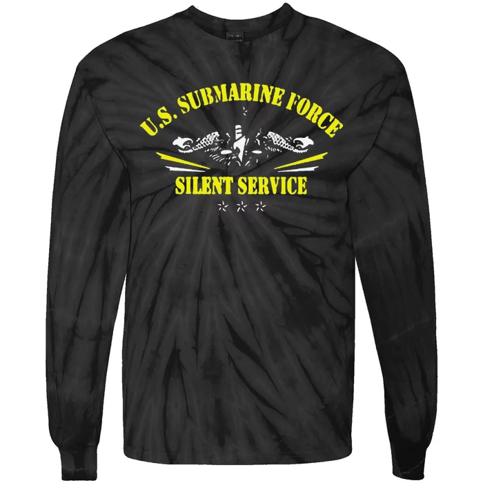 Funny U.S Submarine Force Silent Service Veteran Submariner Gifts Tie-Dye Long Sleeve Shirt