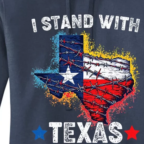 Flag Usa State Of Texas I Stand With Texas Women's Pullover Hoodie