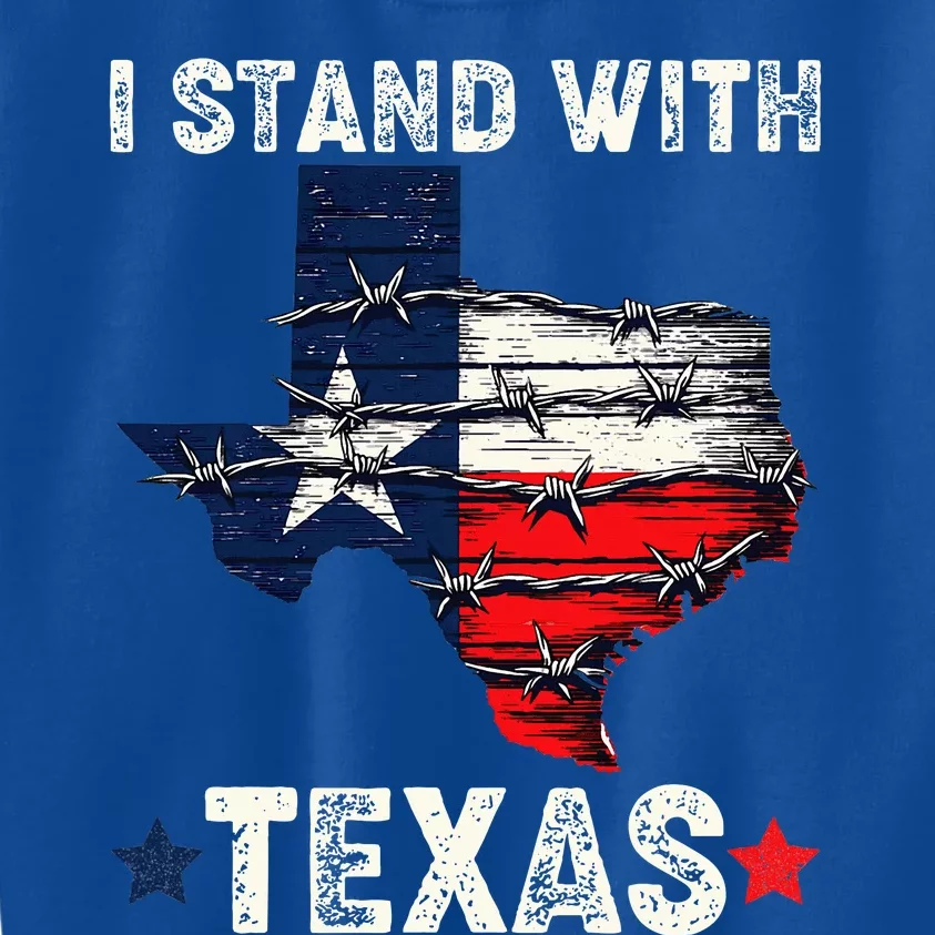 Flag Usa State Of Texas I Stand With Texas Kids Sweatshirt