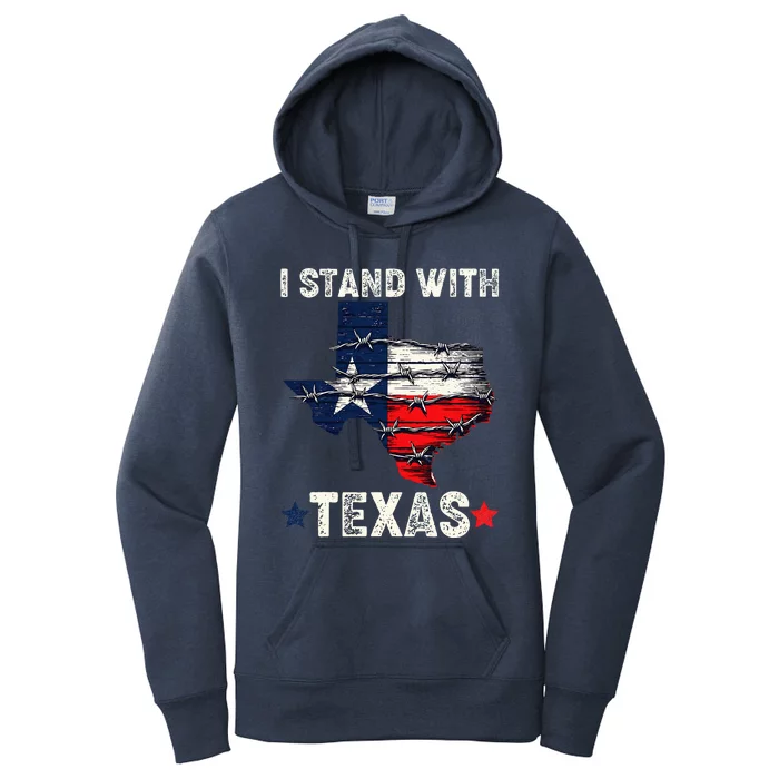 Flag Usa State Of Texas I Stand With Texas Women's Pullover Hoodie