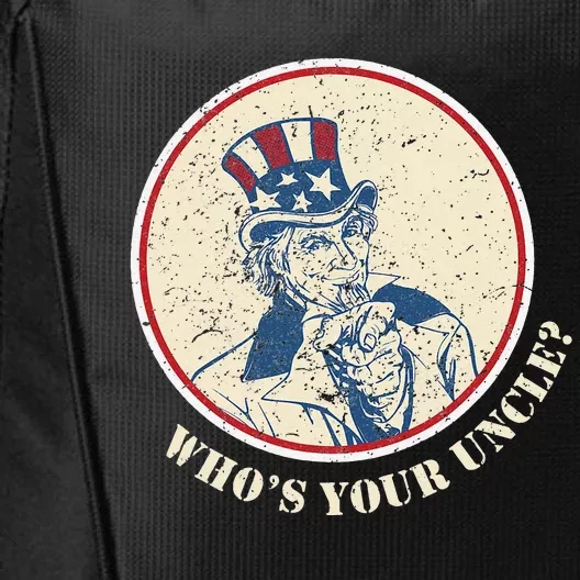 Funny Uncle Sam Who's Your Uncle 4th of July City Backpack