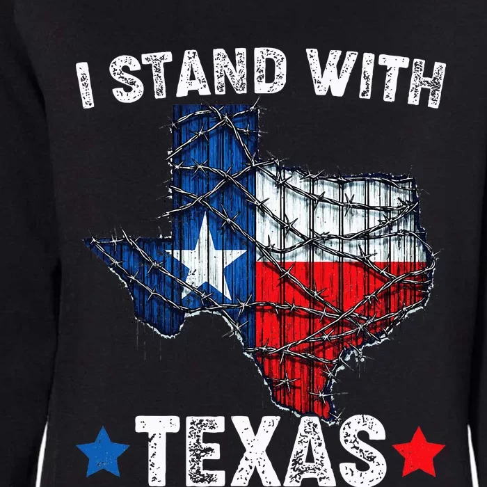 Flag Usa State Of Texas I Stand With Texas Womens California Wash Sweatshirt