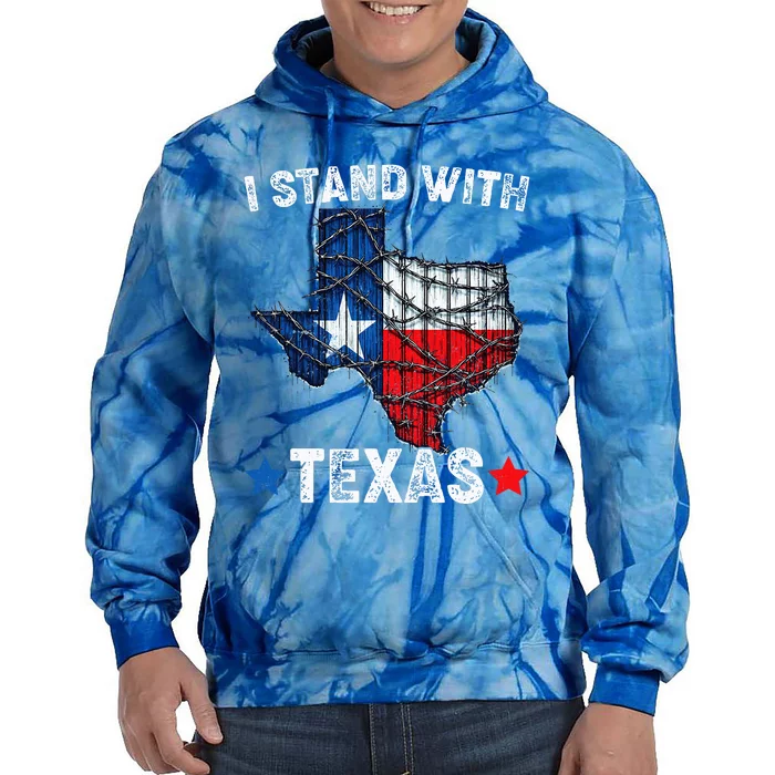 Flag Usa State Of Texas I Stand With Texas Tie Dye Hoodie