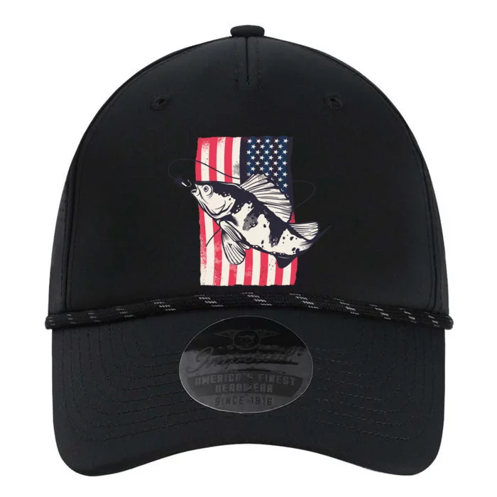 Fishing United States Flag Fisher Vintage Performance The Dyno Cap