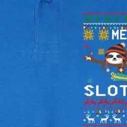 Funny Ugly Sweater Merry Slothmas Sloth Xmas Lover Gift Softstyle Adult Sport Polo