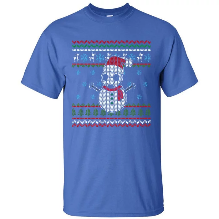 Funny Usa Soccer Ugly Christmas Sweater Football Snow Gift Tall T-Shirt