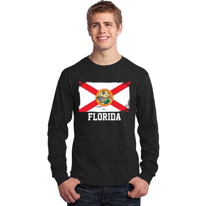 Florida United States Vintage Distressed Flag Long Sleeve Shirt