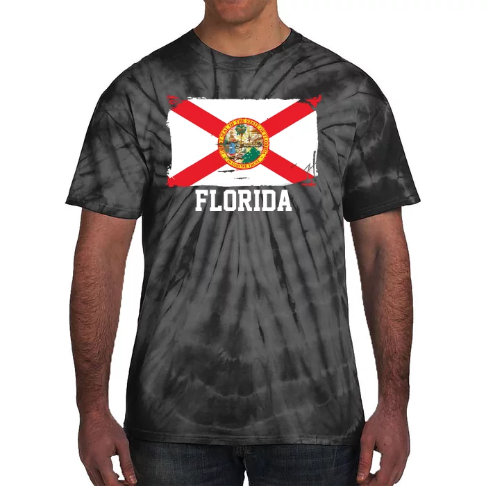 Florida United States Vintage Distressed Flag Tie-Dye T-Shirt