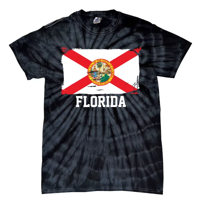 Florida United States Vintage Distressed Flag Tie-Dye T-Shirt