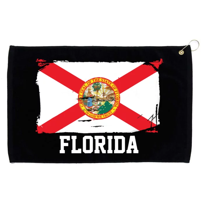 Florida United States Vintage Distressed Flag Grommeted Golf Towel