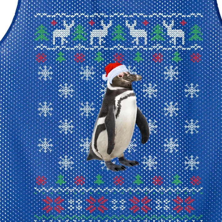 Funny Ugly Sweater Xmas Animals Christmas Penguin Lover Gift Mesh Reversible Basketball Jersey Tank