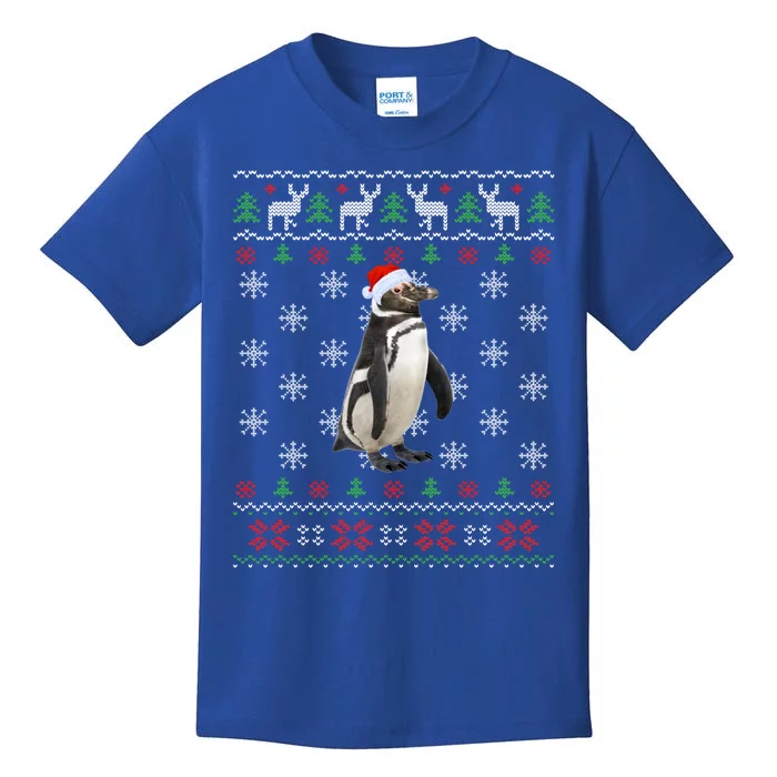 Funny Ugly Sweater Xmas Animals Christmas Penguin Lover Gift Kids T-Shirt