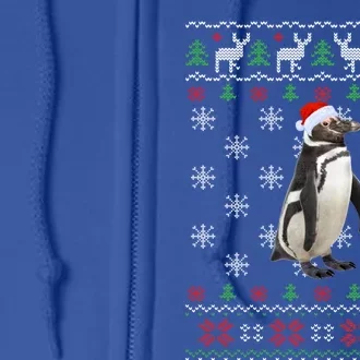 Funny Ugly Sweater Xmas Animals Christmas Penguin Lover Gift Full Zip Hoodie