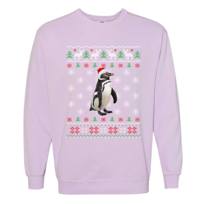 Funny Ugly Sweater Xmas Animals Christmas Penguin Lover Gift Garment-Dyed Sweatshirt