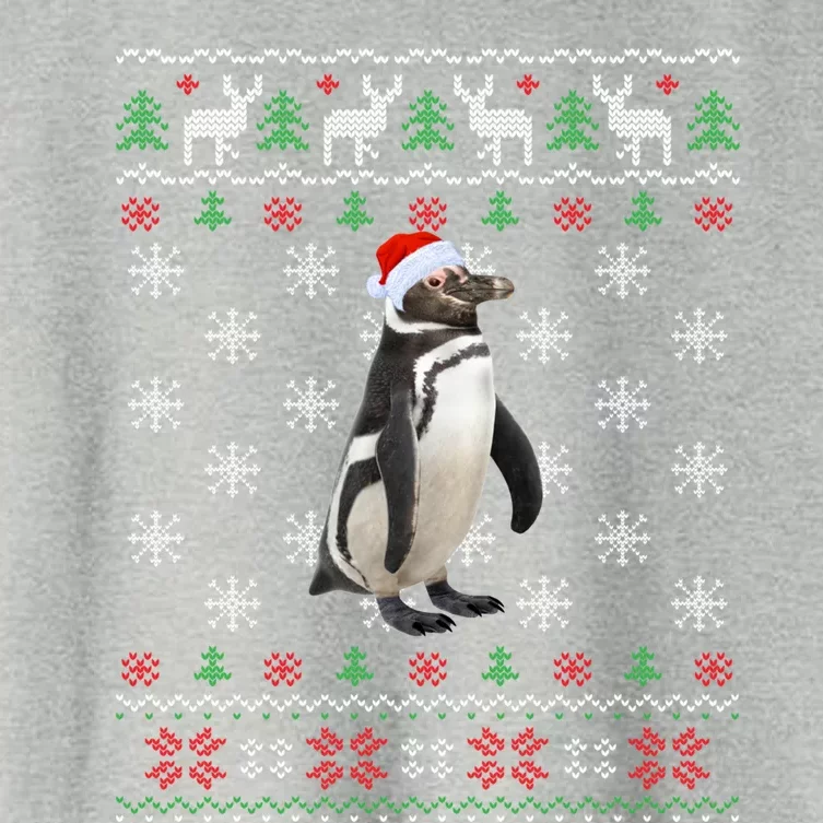 Funny Ugly Sweater Xmas Animals Christmas Penguin Lover Gift Women's Crop Top Tee