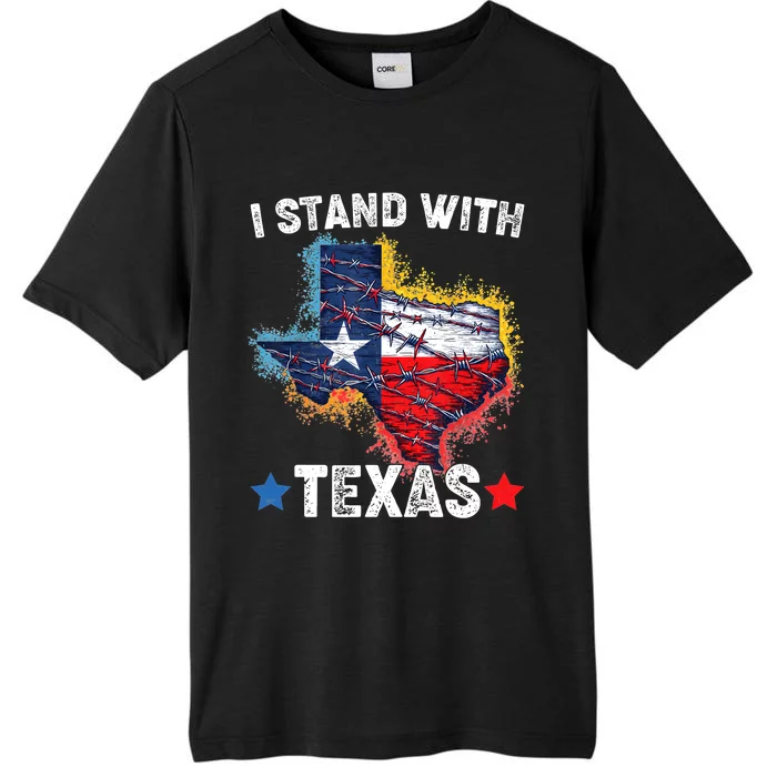 Flag Usa State Of Texas I Stand With Texas ChromaSoft Performance T-Shirt