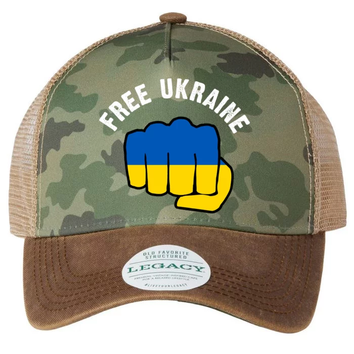 Free Ukraine Strong Legacy Tie Dye Trucker Hat