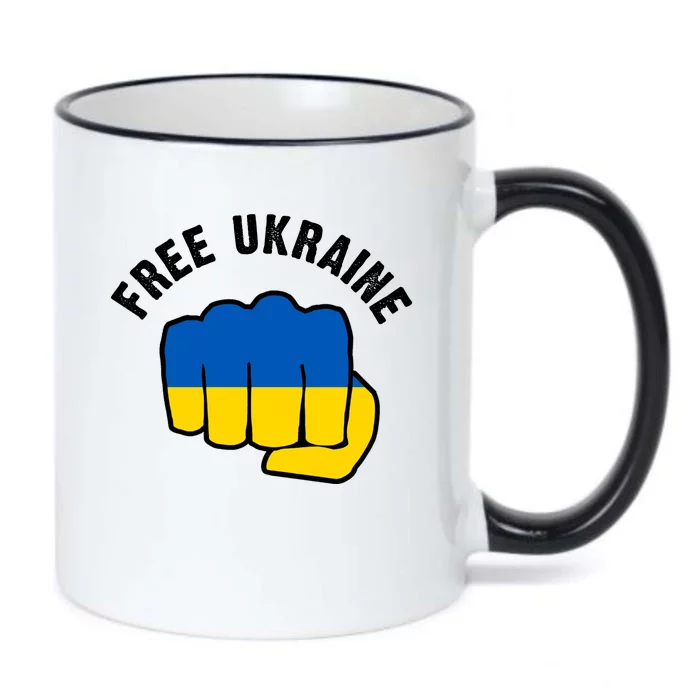 Free Ukraine Strong Black Color Changing Mug