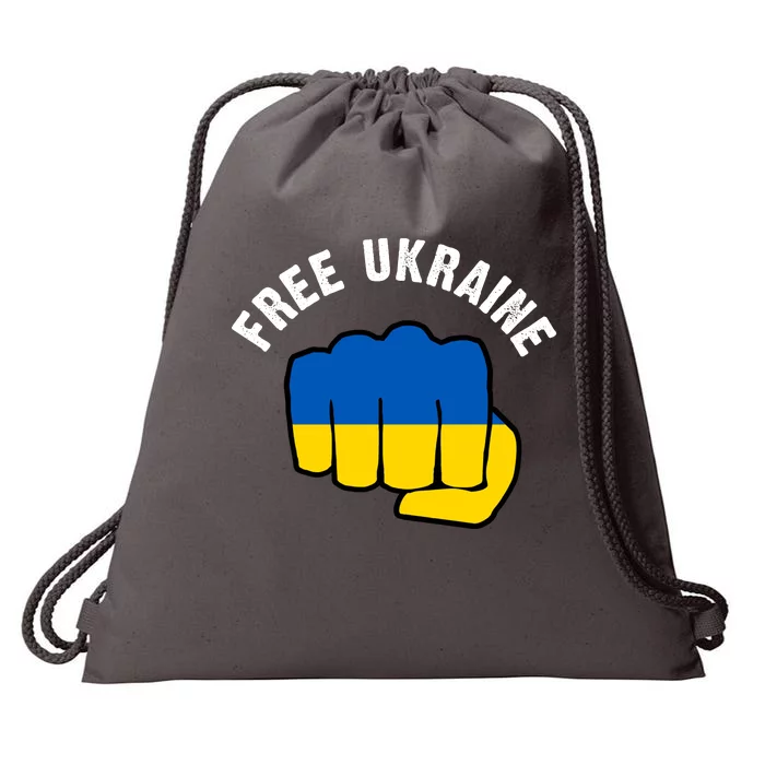 Free Ukraine Strong Drawstring Bag