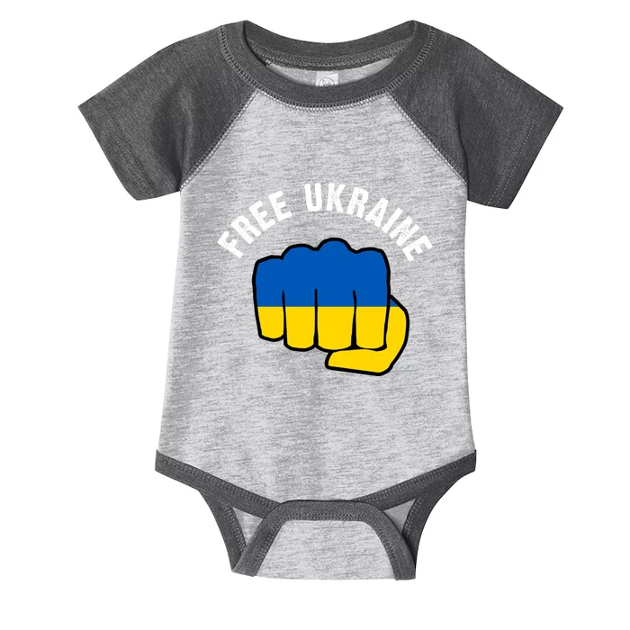 Free Ukraine Strong Infant Baby Jersey Bodysuit