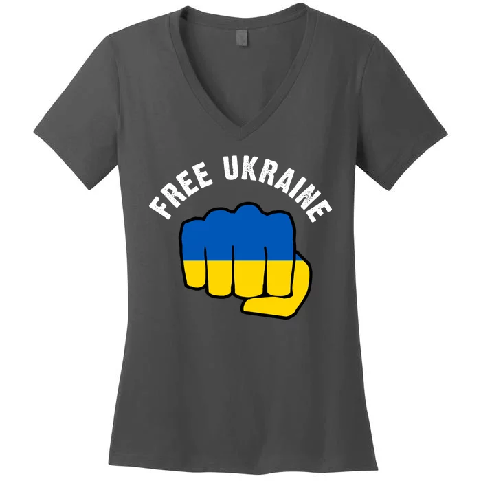 Free Ukraine Strong Women's V-Neck T-Shirt