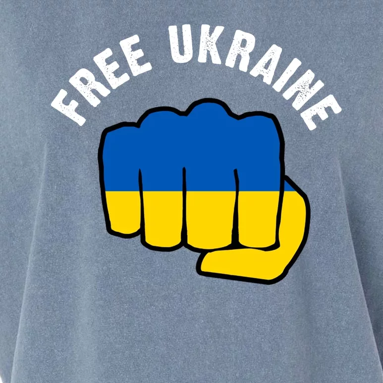 Free Ukraine Strong Garment-Dyed Women's Muscle Tee