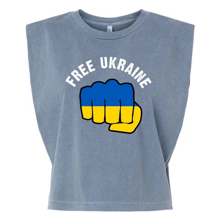 Free Ukraine Strong Garment-Dyed Women's Muscle Tee